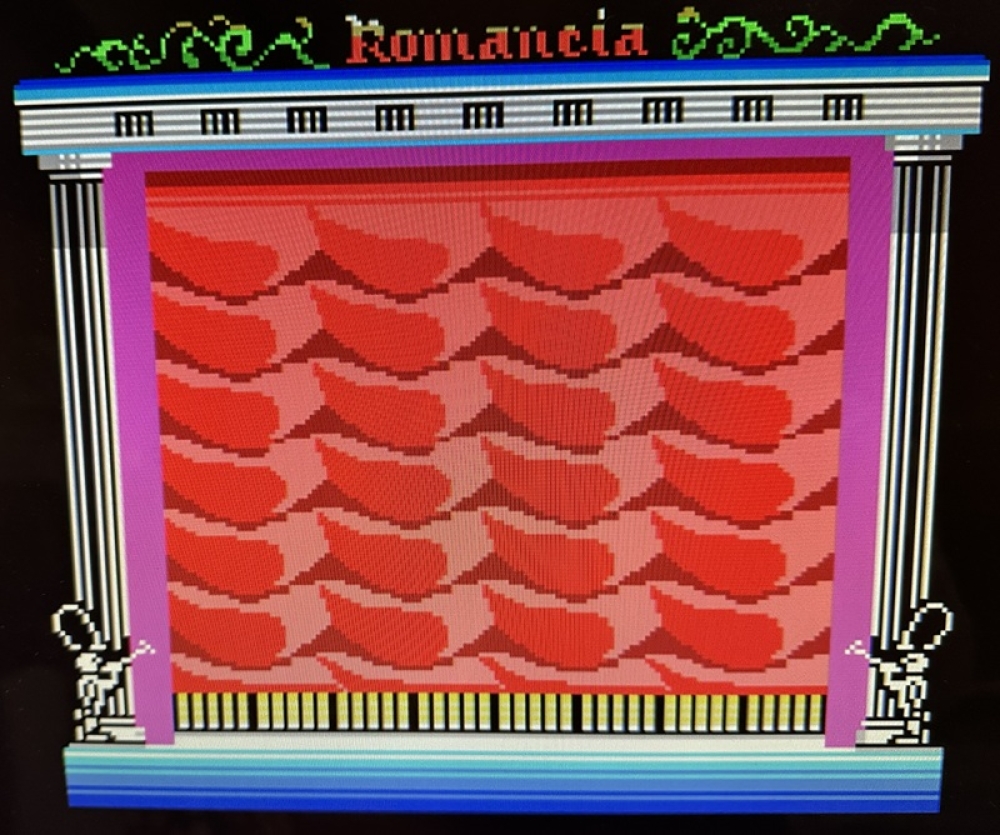 ロマンシアの最初の画面。手元にそれしかなかった。色はちゃんと出ているようだ。